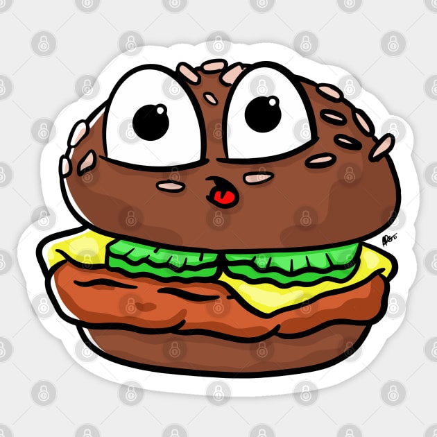 Burger Boi Sticker by PrettyGoodPosters